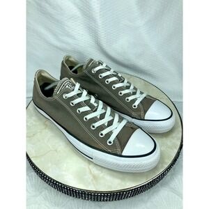 Converse Low top Skate Shoes Men 12 Charcoal Brown Canvas Comfort Retro Sneakers